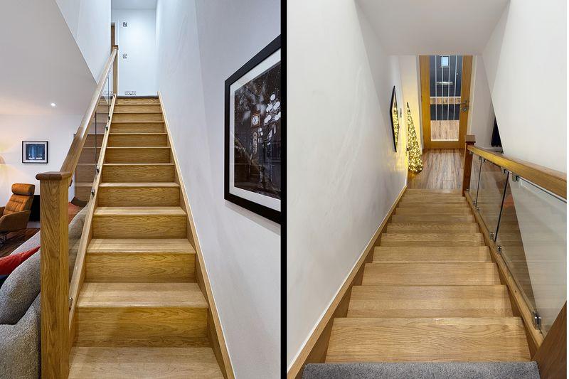 Stairs to first...