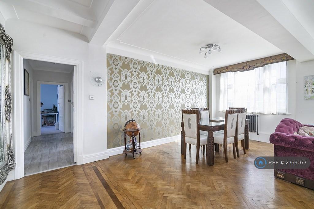 Large Living Room With Parquet Flooring