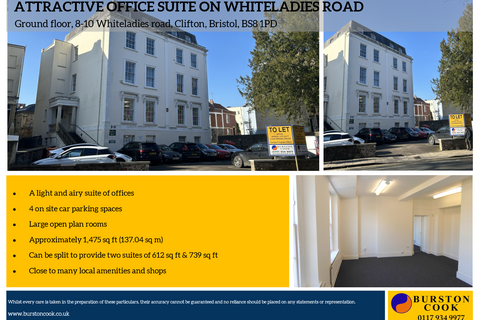 Office to rent, 8-10 Whiteladies Rd Bristol BS8 1PD
