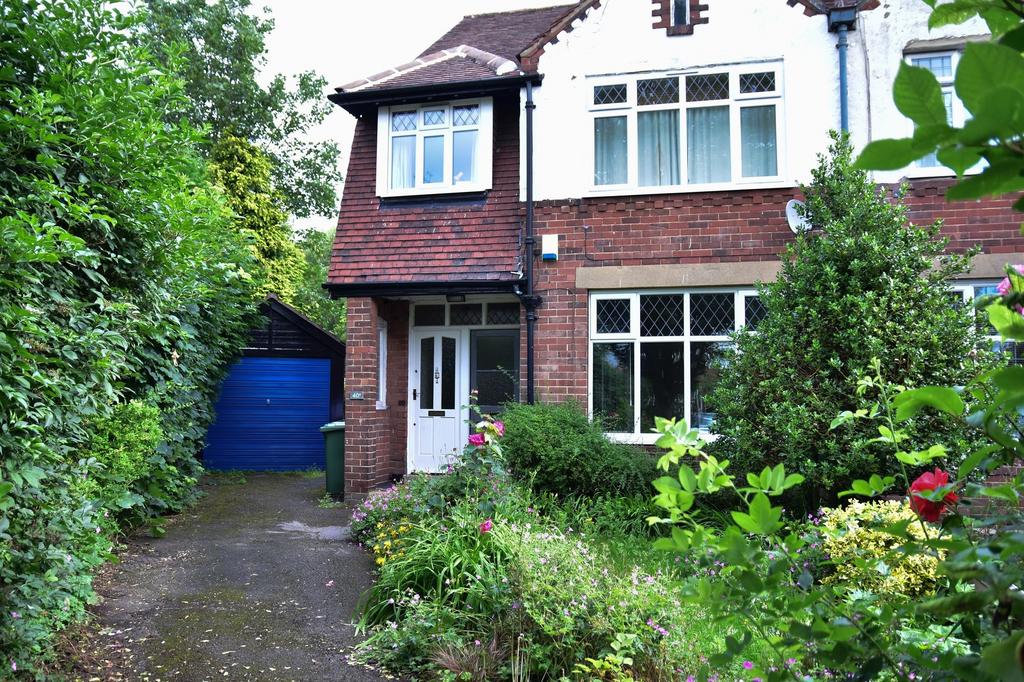 Exterior view of a charming residential house w...