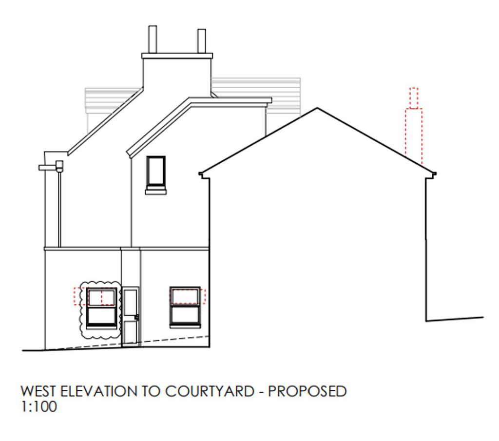 Elevation to West Courtyard
