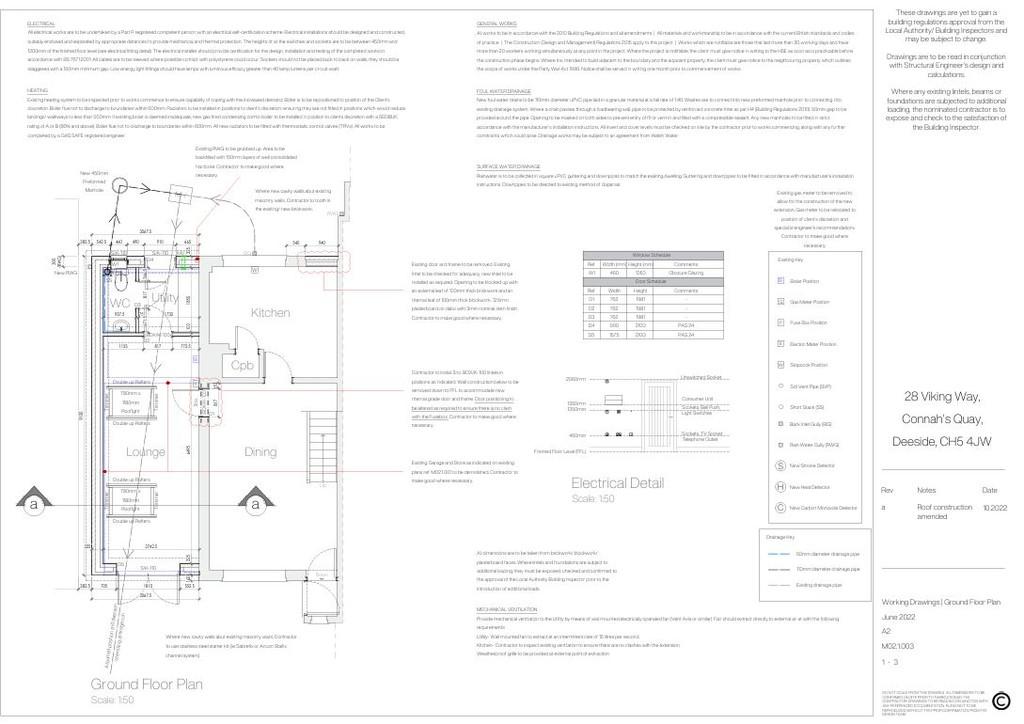 Drawing of ground floor extension