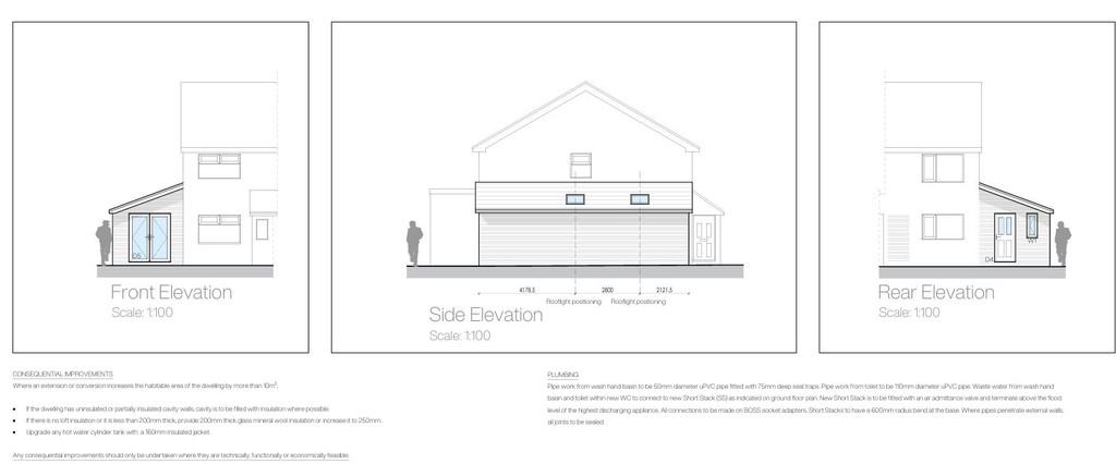 Drawing of side elevation
