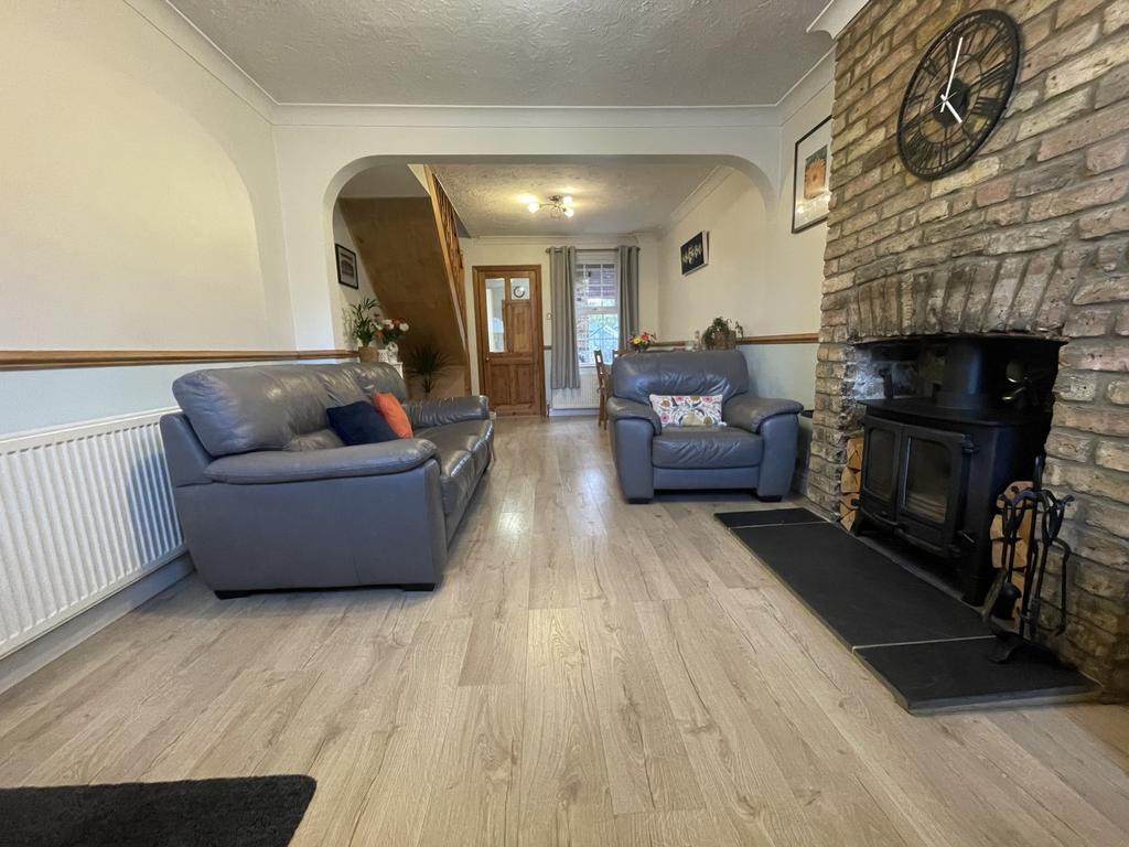Living room, fireplace