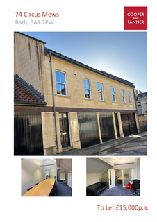 Office to rent, 74 Circus Mews Bath BA1 2PW