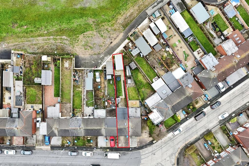 Aerial view of the property