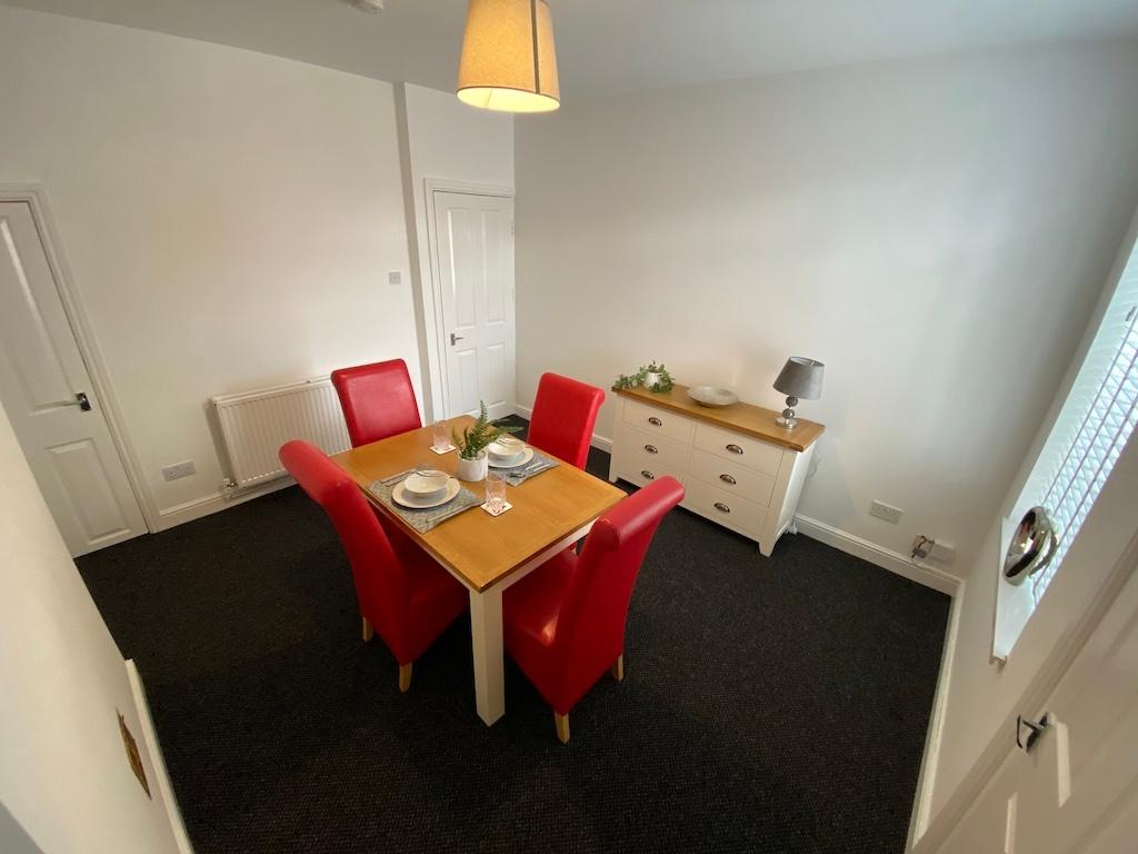 Bright, freshly furnished living/dining room wi...