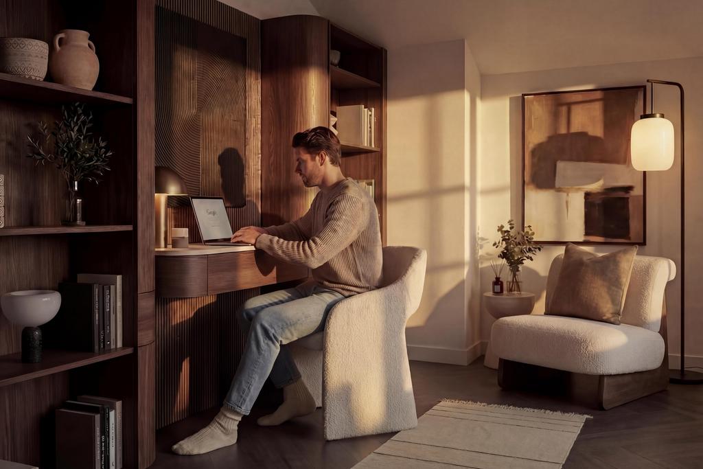 Man sitting in study