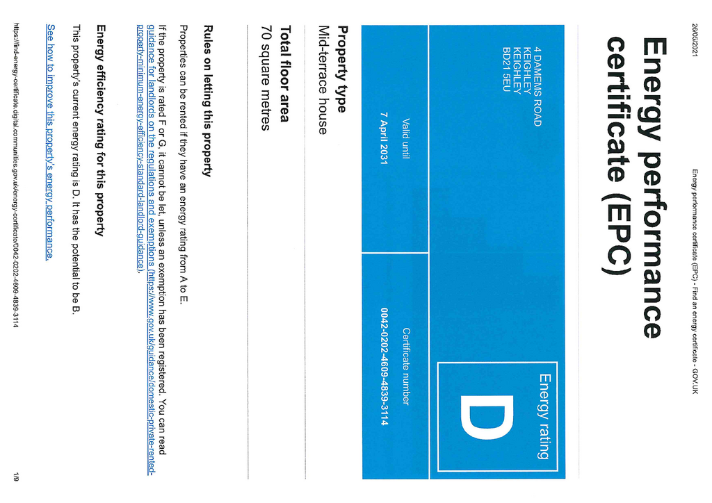 EPC Certificate