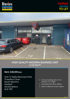 Warehouse to rent, Travellers Clos North Mymms AL9 7NT