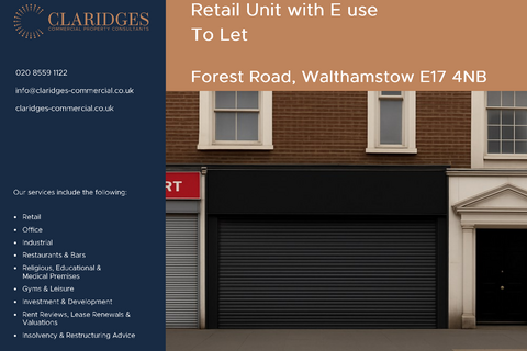 Retail property (high street) to rent, 524-528 Forest Rd London E17 4NB