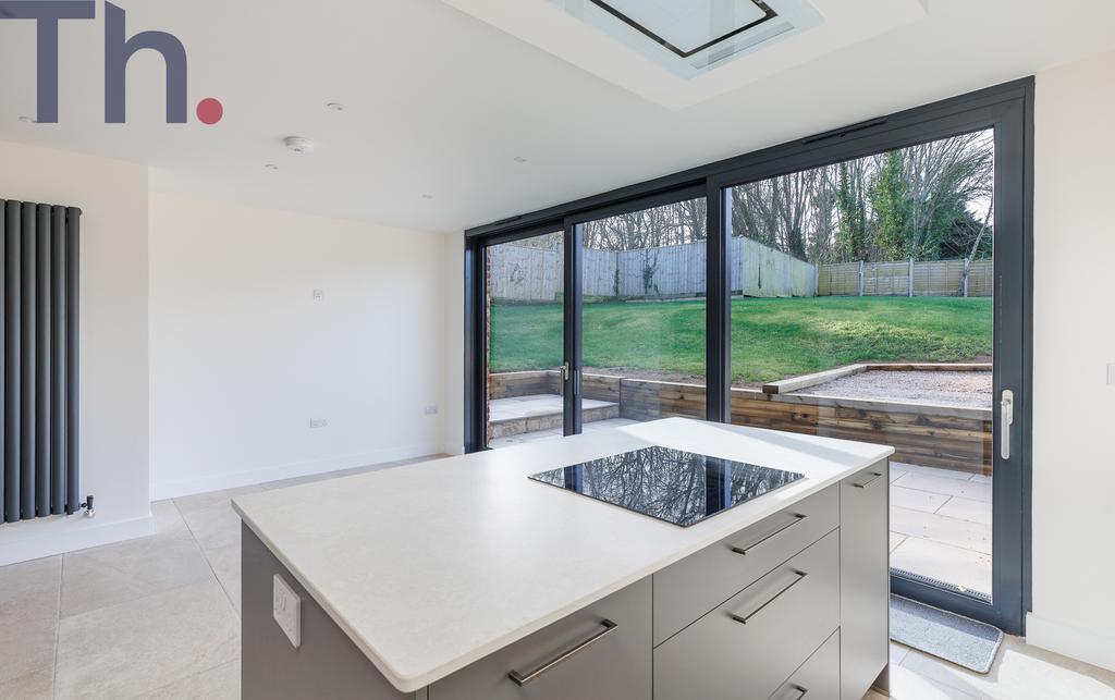 Kitchen Island &amp; Garden Views with