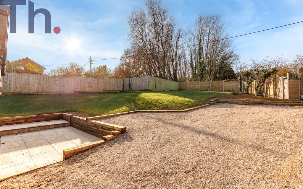Gravel Parking Area &amp; Lawned Garden