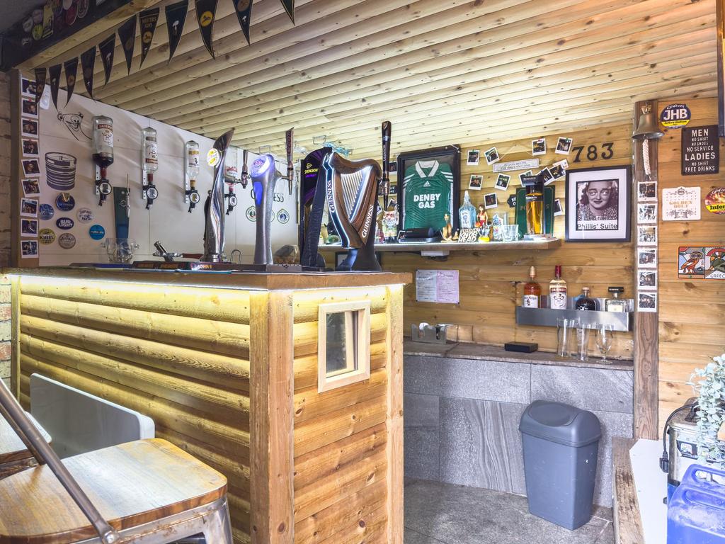Home bar in garden room
