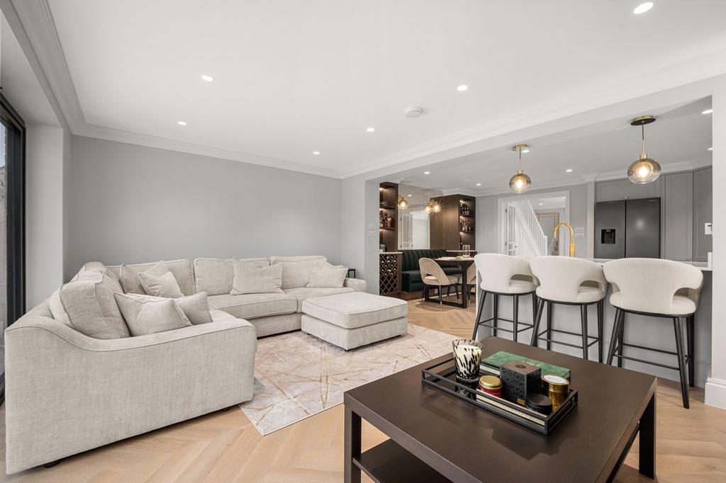 Open-plan living area, open plan living