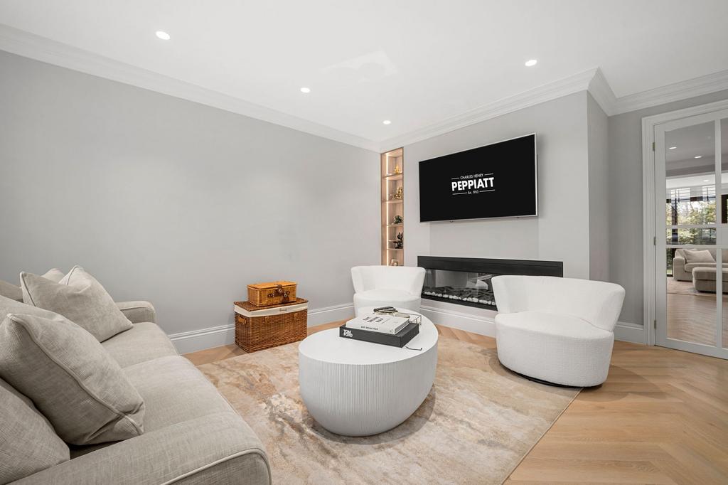 Living room, fireplace