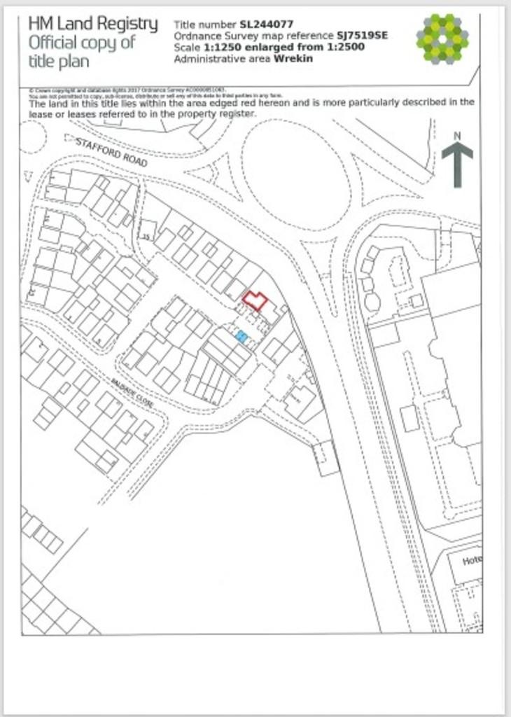 Land Registry Plan of Property &amp; Parking Space