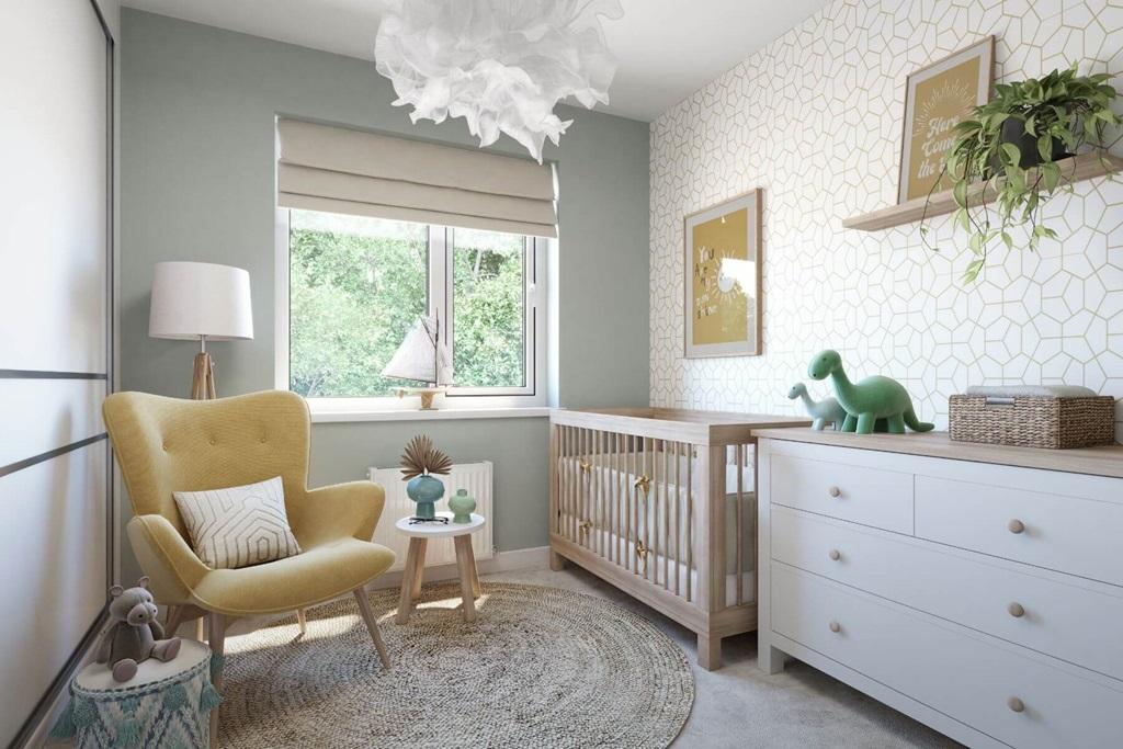 Adaptable rooms ready to become a nursery,...