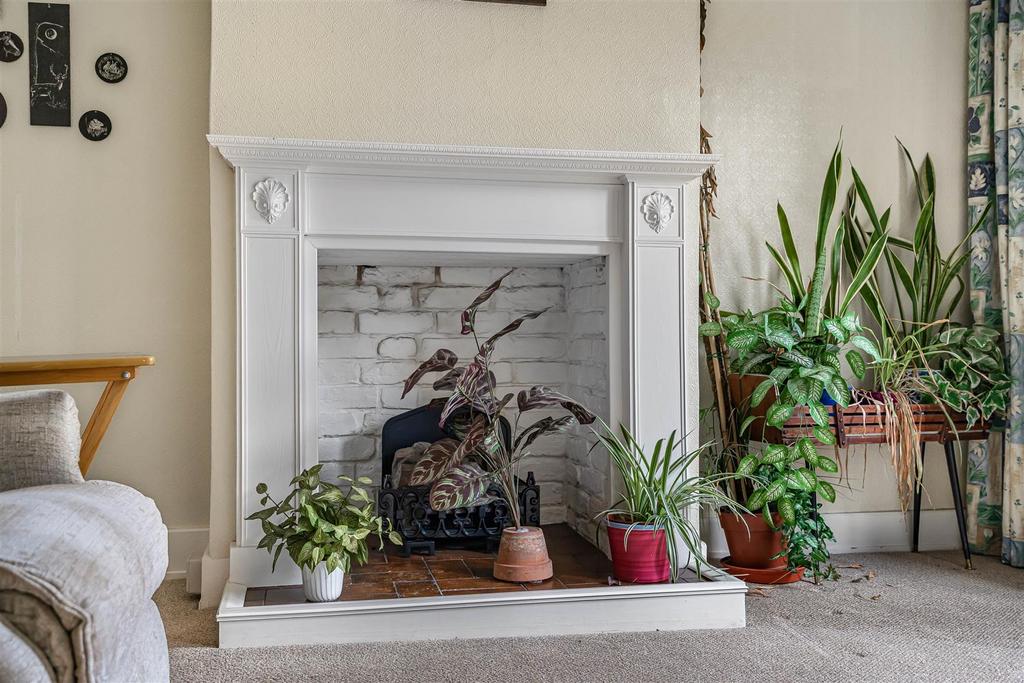 Living room, fireplace