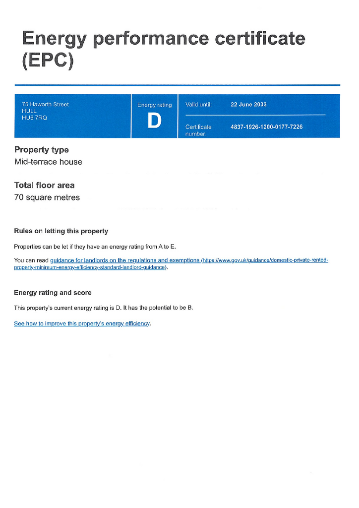 EPC Certificate