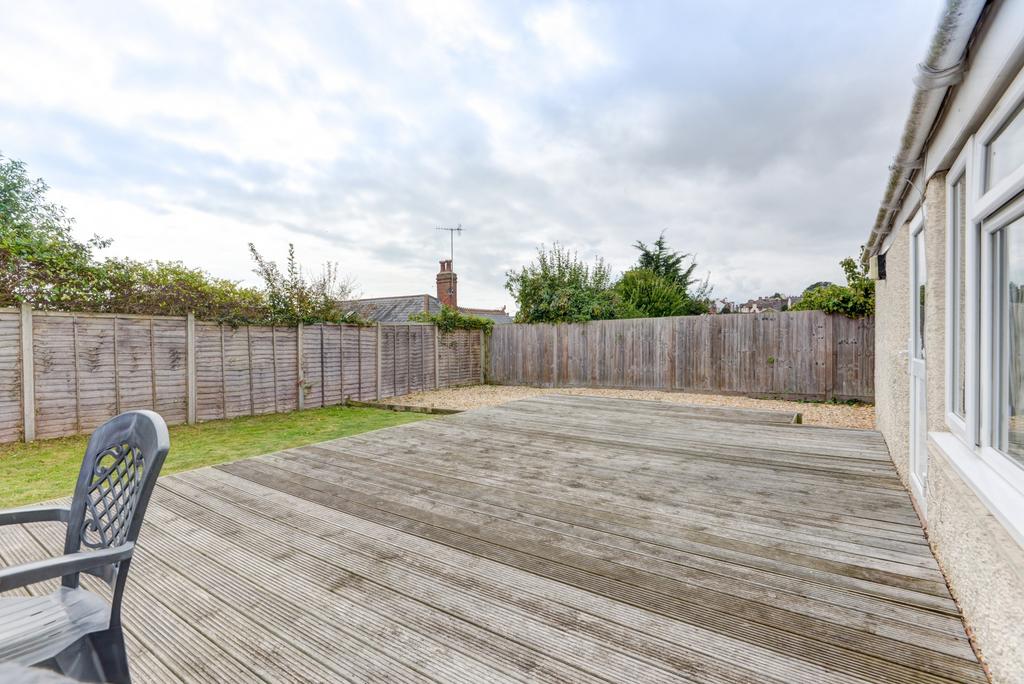 Spacious private rear garden with a large timbe...