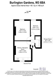 2 bedroom flat to rent, Burlington Gardens, London W3