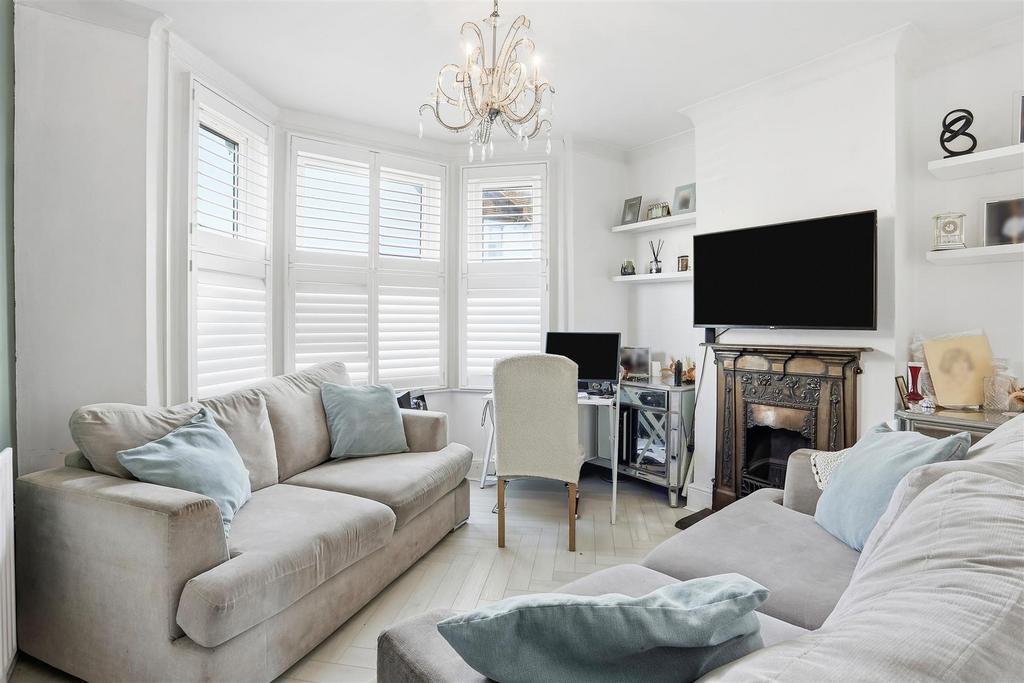 Open-plan living area, fireplace