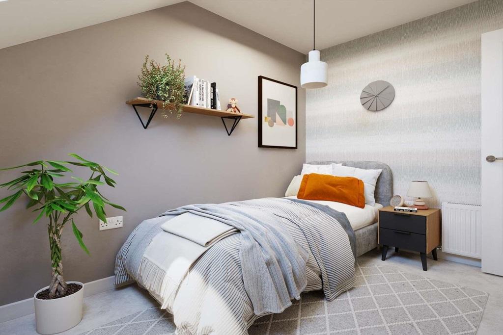 Bedroom 4 is located on the second floor and...