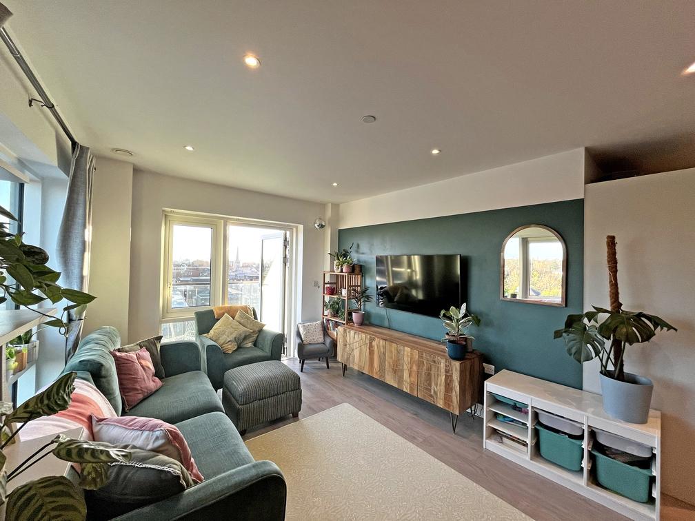 Open-plan living area, open plan living