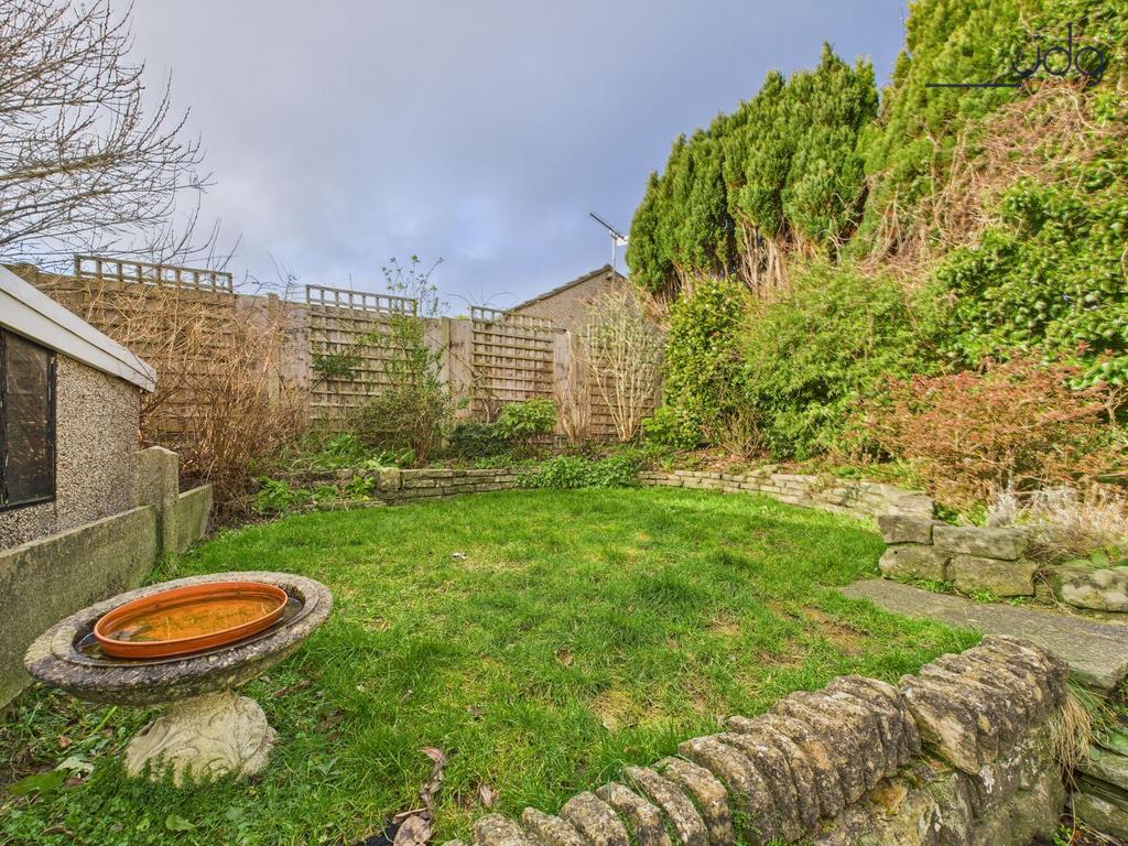 West-facing rear garden catching afternoon and...