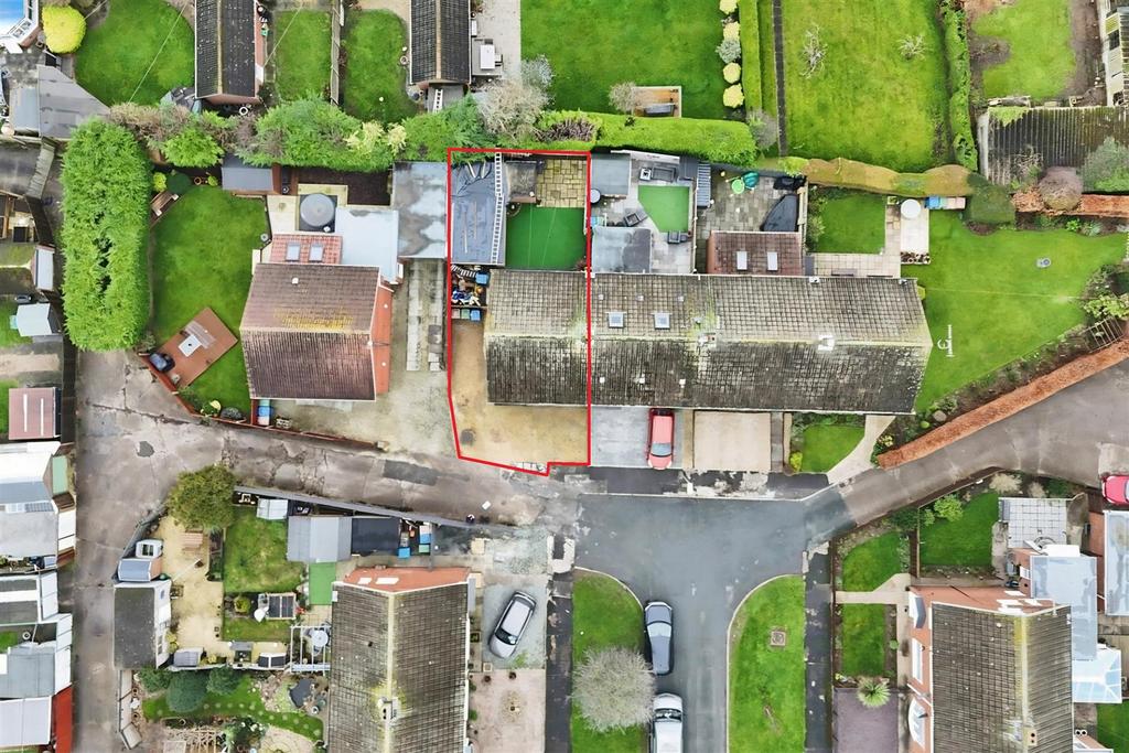 Aerial view of the property