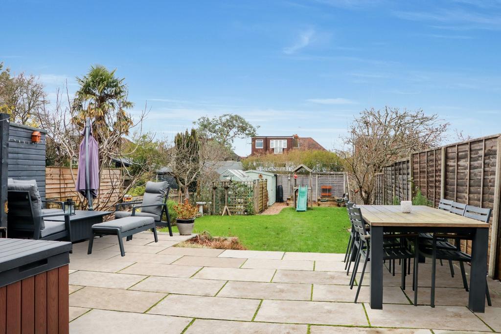 View of the garden from the property