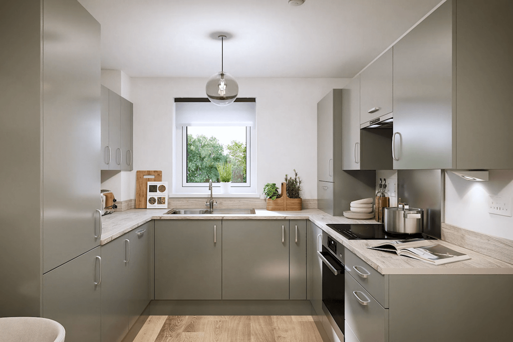 Plenty of space for cooking and storage with...