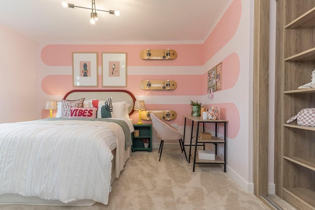 Ideal childrens bedroom with plenty of storage...