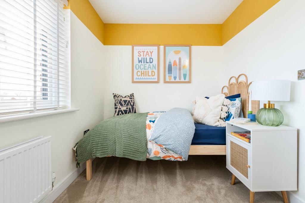 The third bedroom is ideal for a child's room