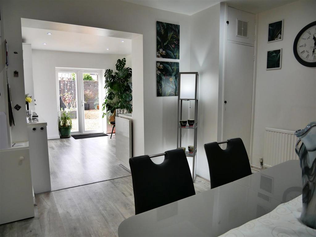 Extended dining kitchen
