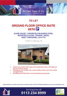 Office to rent, Moorfield Close Yeadon LS19 7YA