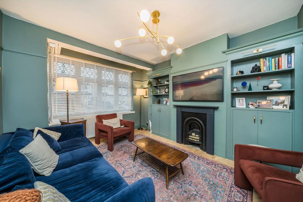 Living room, fireplace