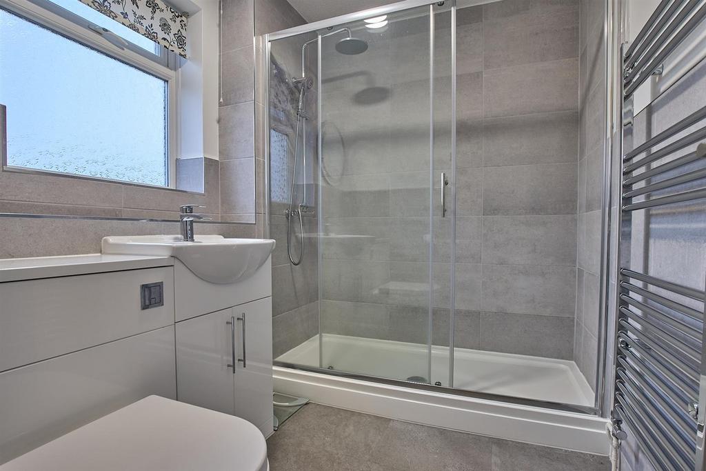 Refitted rear shower room