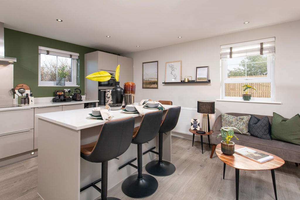 Internal view of the kitchen dining area of an...