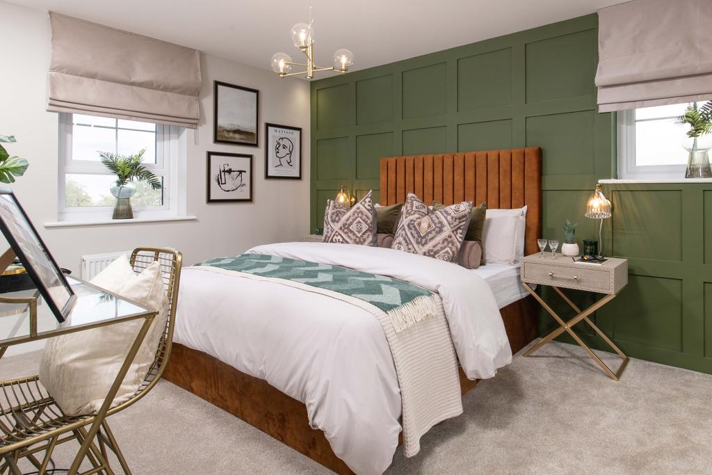 Internal view of a bedroom in an Alderney house...