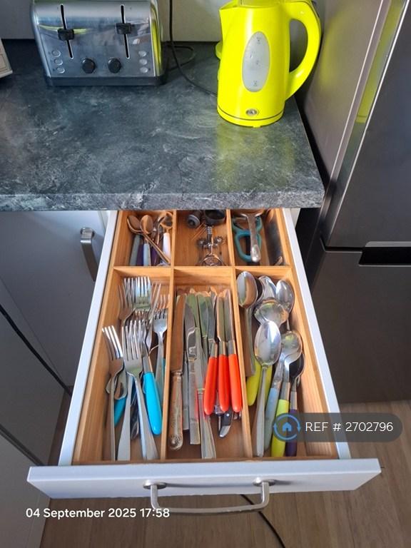 Lots Of Communal Cutlery.