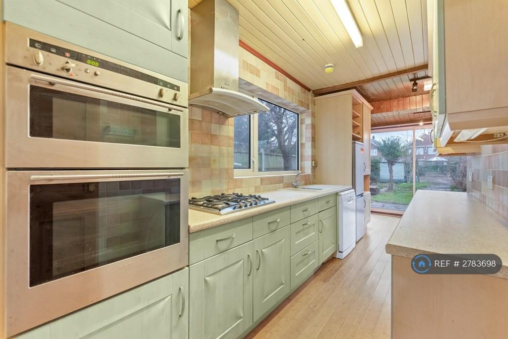 Galley Kitchen With Appliances