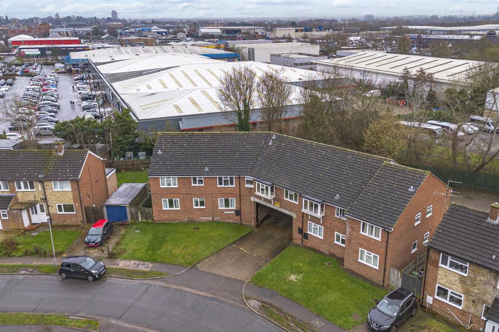 Drone image (broadfields shopping centre to rear)