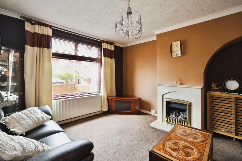 Living room, fireplace