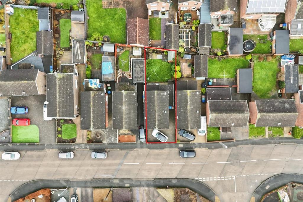 Aerial view of the property