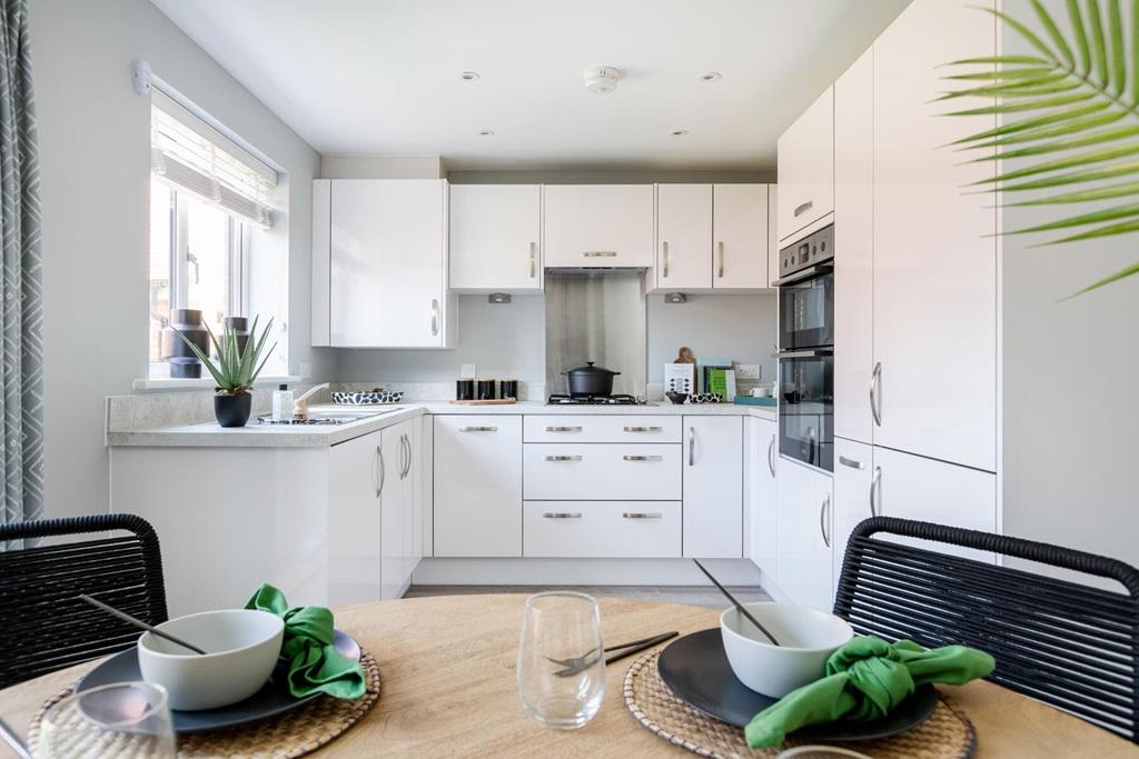 Open plan kitchen diner