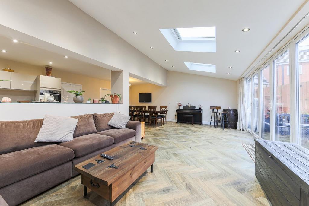 Kitchen, dining, family area