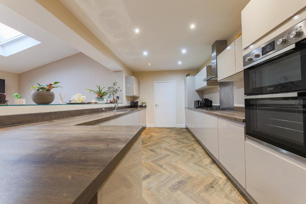 Kitchen, dining, family area