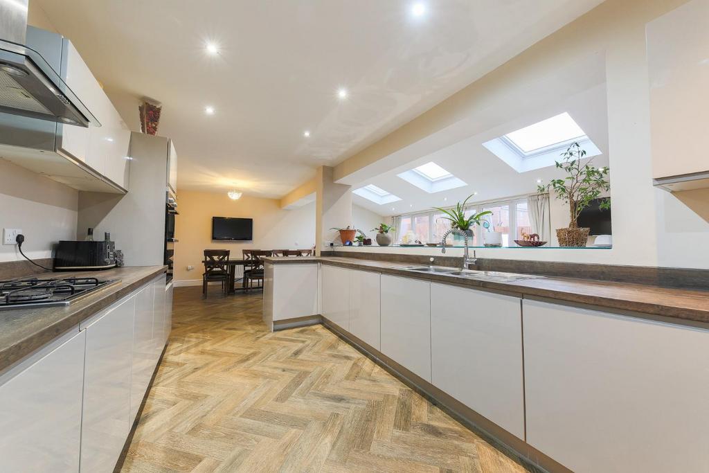 Kitchen, dining, family area